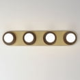 thumbnail image 2 of Hollywood 4 - Light Black And Natural Aged Brass Black Modern Incandescent Aluminum And Ceramic And Steel Wall Sconce, 2 of 5