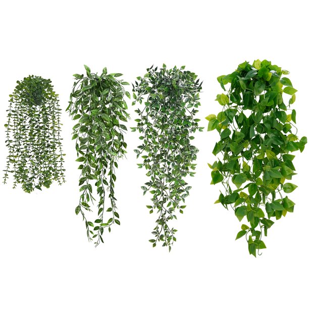 Set de 4 plantas colgantes artificiales BLEUM CADE para decoración del hogar