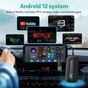 OttoExpress Play2video Ultra Wireless CarPlay Android Auto Adapter Car TV Box for OEM Wired CarPlay Car