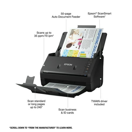Epson - WorkForce ES-400 II Duplex Desktop Document Scanner