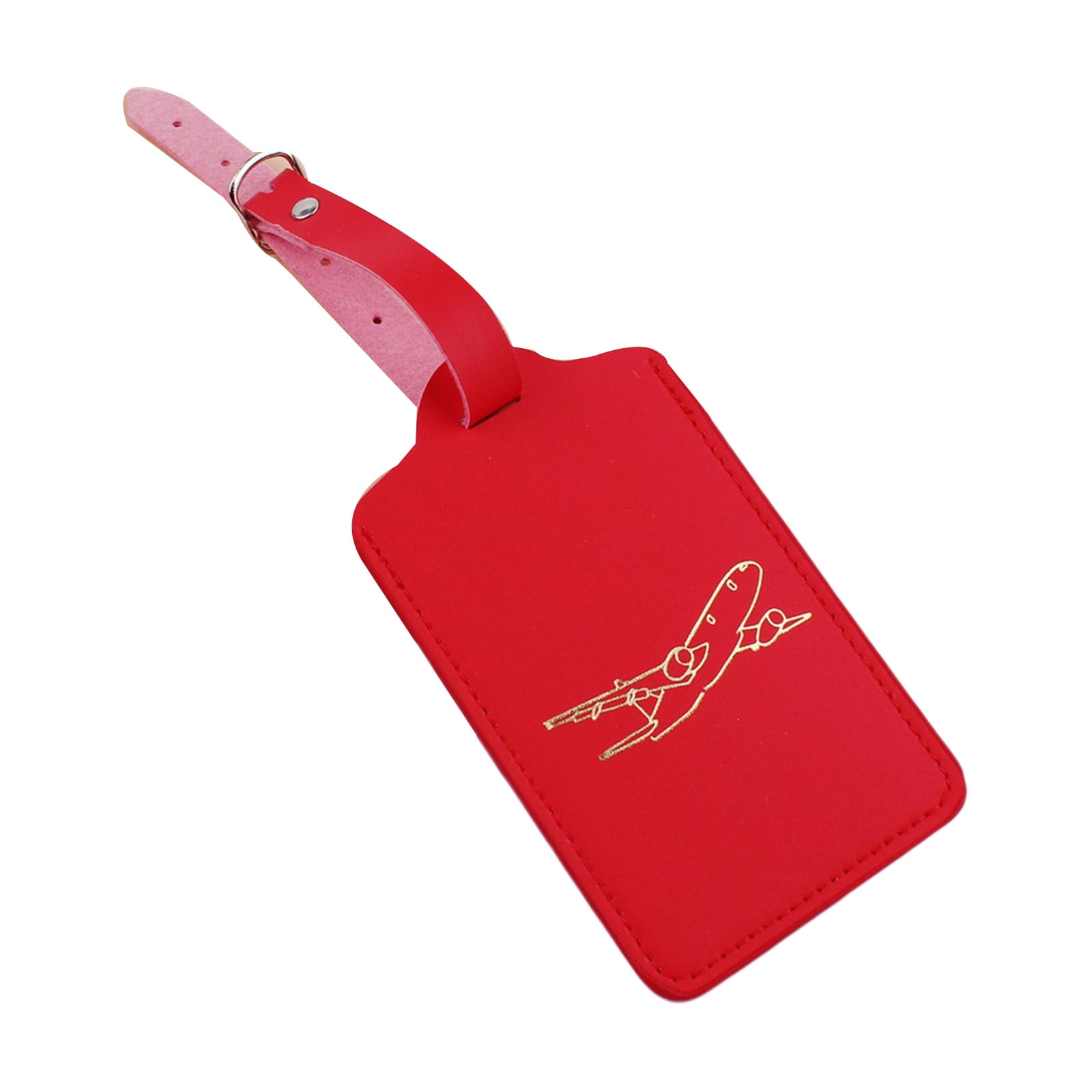 Leather Luggage Tag Suitcase Label Holder Travel Bag Label Holder Transparent ID Name Card