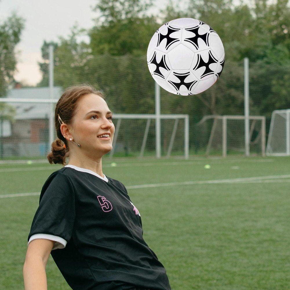 Slccxzc Size 5 Inflatable Soccer Ball, Lightweight PVC Soft Sports Ball for Indoor Outdoor Play