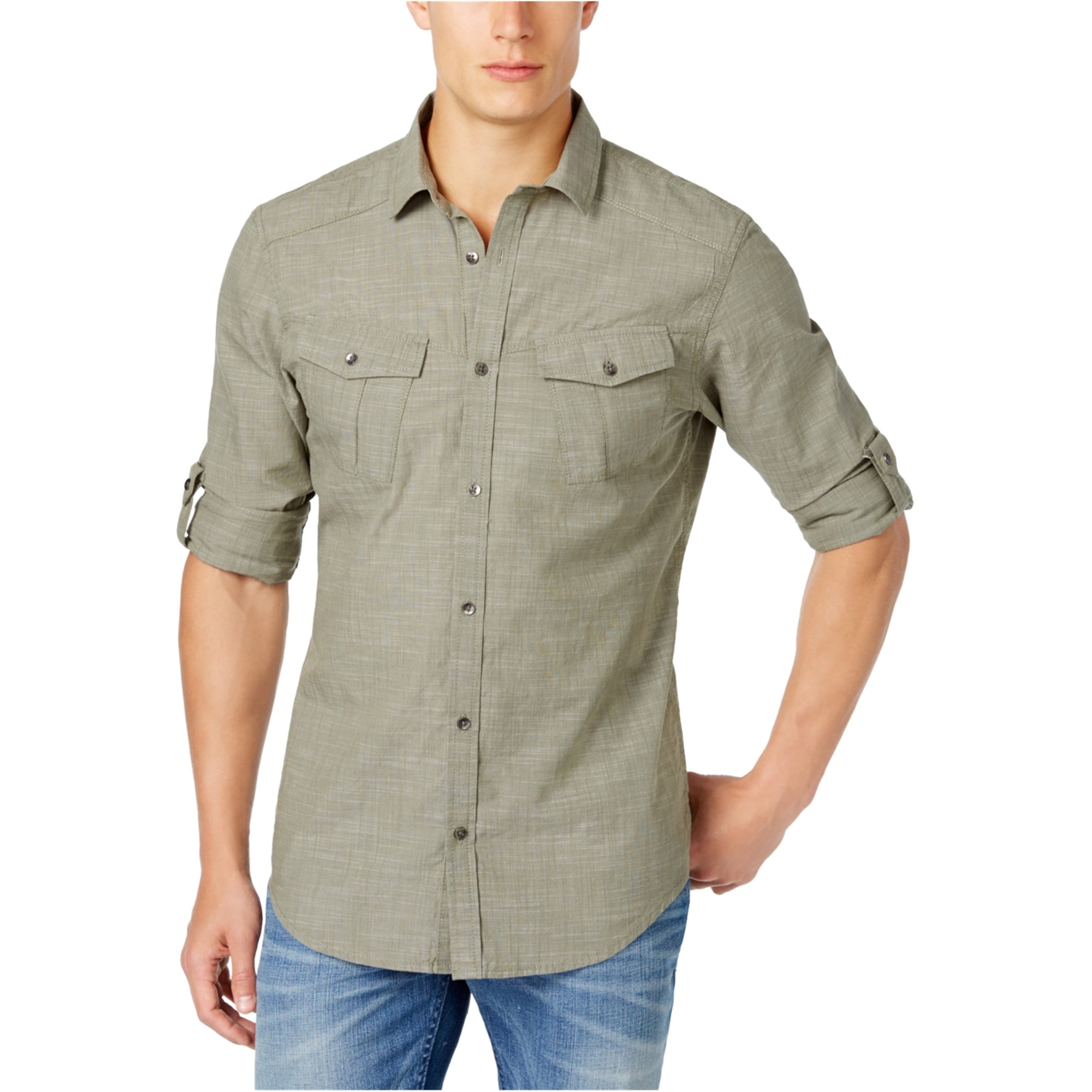 olive button shirt