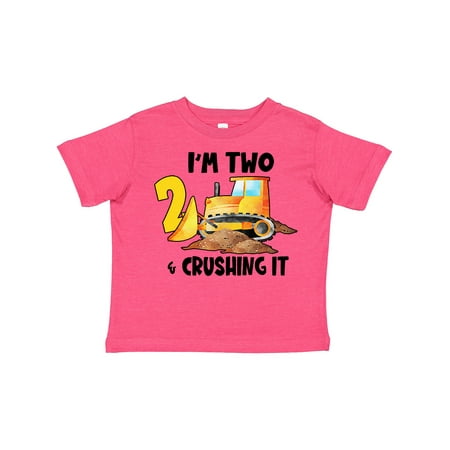 

Inktastic I m 2 and Crushing It Construction 2nd Birthday Gift Toddler Boy or Toddler Girl T-Shirt