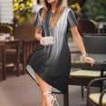 thumbnail image 3 of Balery Monochrome Abstract Lines Vestidos sueltos de manga corta para mujer, vestidos de verano 2025, vestidos casuales de corte A con vuelo., 3 of 6