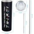 thumbnail image 6 of 30th Birthday Gifts For Her 30th Birthday Gifts For Women 20oz Skinny Travel Tumbler Happy 30 Year Old Bday Presents For 1994 Born Woman Female Friend Sister Black Turn Thirty Wine Cup, 6 of 6