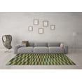 thumbnail image 3 of Ahgly Company Indoor Round Abstract Light Blue Modern Area Rugs, 4' Round, 3 of 4