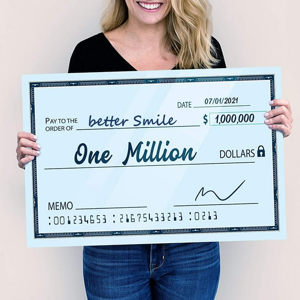 Oversize giant check reusable large fake checks dry erase big blank