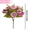 thumbnail image 3 of Soft Peach Pink and Magenta Red Vintage Artificial European-Style Core-Wrapped Peonies Silk Flowers and Hydrangeas for Wedding Bridal Home Decor – Beautiful Floral Centerpiece Bouquet(Pink,12.6x8"), 3 of 9