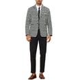 thumbnail image 2 of Lars Amadeus Men's Checked Blazer Slim Fit Casual Lightweight Plaid Sports Coat, 2 of 5