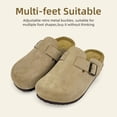 thumbnail image 2 of Genuine Suede Clogs for Women Sandals Cork Footbed,Women Slip On Slippers Clog Indoor Outdoor Mules Leather Potato Shoes with Arch Support, 2 of 6
