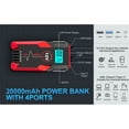 thumbnail image 4 of ET05 20000mAh Car Battery Jump Starter, Red, 4 of 16