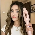 thumbnail image 2 of Ceramic-coated 32mm large wave curling iron, 7 temperature settings, 10-second rapid heating, precise temperature control, one-button automatic start, anti-scalding, 110V/220V dual voltage, US standa, 2 of 9
