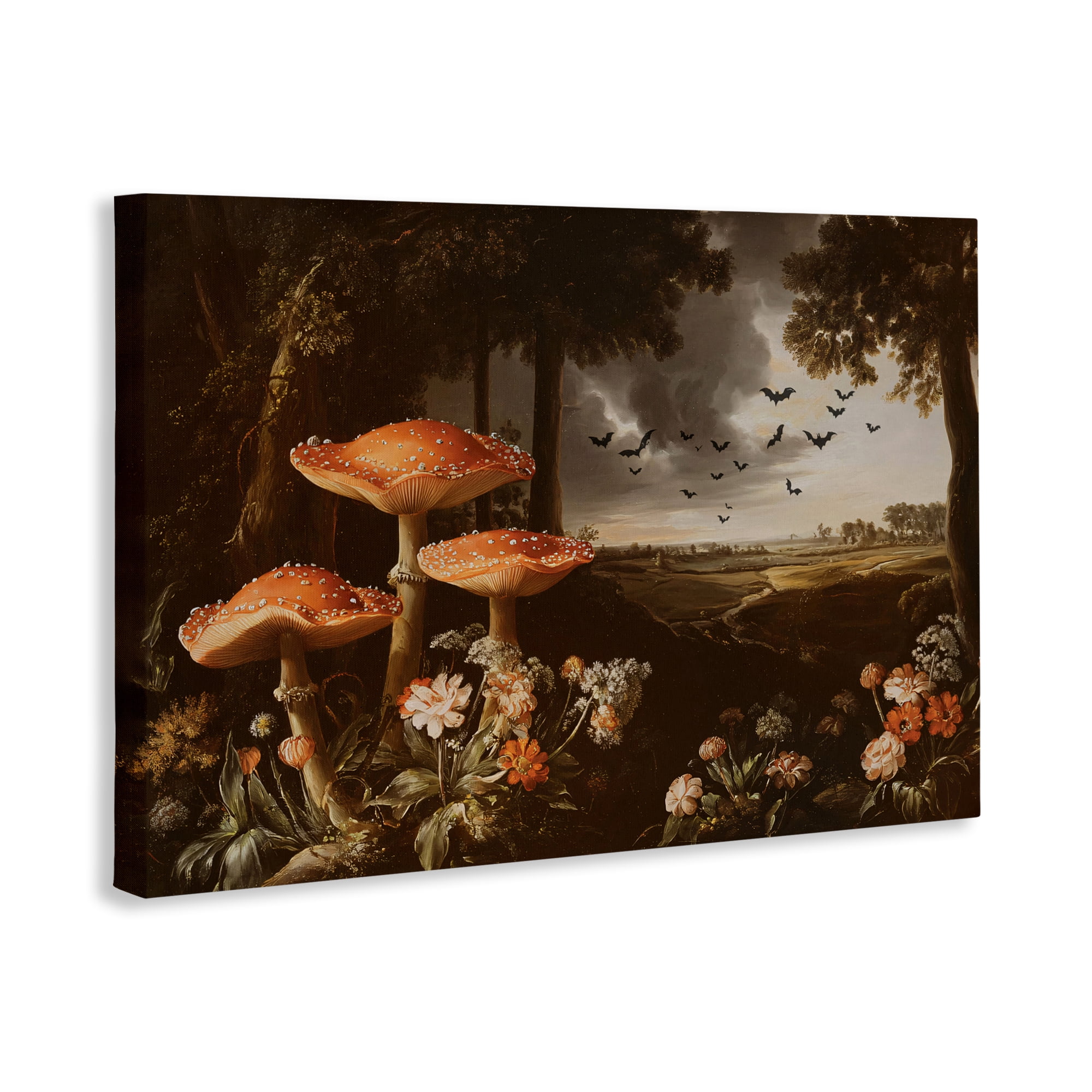 Stupell Industries Bats in Autumn Forest Canvas Wall Art, design by Jacky Ngan