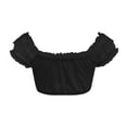 thumbnail image 6 of Bmisegm Women 1PC Underwire Lingerie Lace Vest Women's Elegant Dirndl Blouse Black Dirndl Blouse Lace Blouse for Oktoberfest Lingerie Glasses Travel Case Gothic Top Dress for Women Black XXXXL, 6 of 6