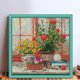 thumbnail image 2 of Kit Punto Cruz Con Flores Hilo Algodón Ecológico Bordado 14CT 32x32cm, 2 of 9
