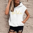thumbnail image 2 of Curuila Womens Hoodies Print Sleeveless Loose Pullover With Pocket Comfort Soft Summer Sweatshirt White Size M, 2 of 4