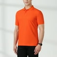 thumbnail image 6 of IYTR Mens Business Shirts Fashion Relaxed Fit Shirts Casual Comfy Summer Solid Color Short Sleeve T Shirts Button-up Round Neck Orange XXL, 6 of 6