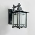 thumbnail image 6 of Vintage Wall Light with E26 Lamp Holder, Glass Shade, Black Rectangular Base, Waterproof and Dustproof, Indoor/Outdoor Porch Light, 60W Max, 6 of 7