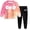WGset115-Hot Pink, variant on UAYOTSE Toddler Girls Tie Dye Pattern Crewneck Top Flared Pants 2Pcs Boho Chic Outfit Size 6-7 Years