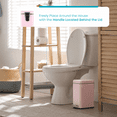 thumbnail image 6 of Home Zone Living 1.3 Gallon Slim Stainless Steel Trash Can with Step On Pedal and Soft Close Lid, Pink, 6 of 9