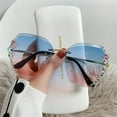 thumbnail image 1 of Rimless  Sunglasses Women Shades UV400 Protection Rimless Vintage Sun Glasses Rimless Gradient Sun Glasses Rhinestone Retro Sunglasses for Outdoor Activity, 1 of 5