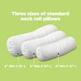 thumbnail image 4 of Kapok 5x14" Organic Neck Roll Pillow with Pillowcase – Soft Neck Pillow with Zippered Shell – Made in USA, 4 of 10