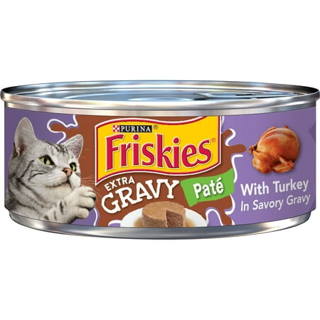 UPC: 0050000168736 | Purina Friskies Extra Gravy Pate Wet Cat Food Turkey in Gravy 5.5 oz Cans (24 Pack)