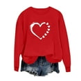 thumbnail image 4 of Taqqpue Valentine's Sweatshirt for Women Cute Love Heart Shirts Casual Long Sleeve Valentine Tshirt Clothes Tops, 4 of 7