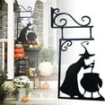 thumbnail image 2 of pdqouc Metal Halloween Wall Art Deco Home Office Living Room Garden Bedroom Decorative Sculpture Halloween Hanging Decorations Home Holiday Party Ornaments Gifts, 2 of 4
