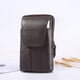 thumbnail image 5 of Bolso de cuero de piel de vaca con cintura de Fanny para hombre, bolso sólido para teléfono, cinturón, café, 5 of 5