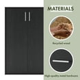 thumbnail image 6 of Furniture of America Seni Stackable Wood 3-Shelf Black Bookcase with Door, 6 of 13