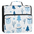 thumbnail image 5 of FORMRS Zipper Binder with Shoulder Strap 1.5-inch Ring 500 Sheet Capacity File Bag, Blue Simple Cartoon Snowmen, 5 of 5