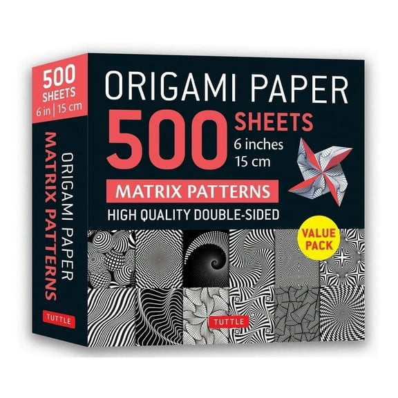 Origami Paper 500 Sheets Matrix Patterns 6 (15 CM): Tuttle Origami Paper: Double-Sided Origami Sheets Printed with 12 Different Designs (Instructions for 5 Projects Included) (Other)