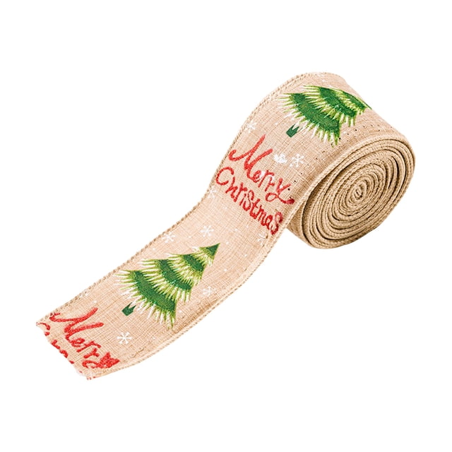 HBFAGFB Christmas Decorations Party Home Decor Cartoon Stickers Burlap Webbing Decorations D