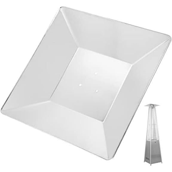 Patio Heater Heat Shield, Square Aluminum Heat Reflector Shield Replacement Top Parts for 4-Sided Glass Tube Outdoor Heaters (3 Pre-Drilled Holes Distance 2 3/4 Inches)$$Garden & Patio