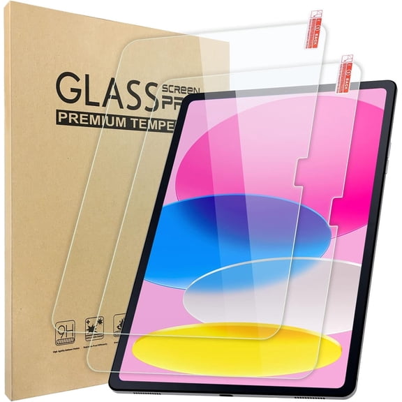 2-Pack Screen Protector Compatible with iPad A16 2025 11th Generation 11 Inch / 10th Generation 2022 10.9 Inch, Tempered Glass Clear Film, Anti-Scratch, 9H Hardness, Easy Installation