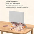 thumbnail image 6 of Adjustable Foldable Laptop Stand, Premium Aluminum Alloy Portable Notebook Riser with Sturdy Triangle Support, Ergonomic Elevator Compatible with All Laptops for Home, Office & Travel Use, Pink, 6 of 6