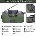 thumbnail image 3 of Green Emergency Radio 5000mah Solar Hand Crank Portable Am/fm/noaa Sos Radio With Flashlight&reading Lamp[HK] orange 2000mah, 3 of 5
