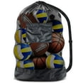 thumbnail image 1 of BROTOU Bolsa de pelota deportiva extra grande, bolsa de malla para pelotas de fútbol, ​​bolsas con cordón resistentes, trabajo en equipo para sostener baloncesto, voleibol, béisbol, equipo de natación, 1 of 1