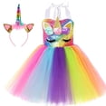thumbnail image 2 of Disfraz Soyoekbt con forma de unicornio, con iluminación LED, princesa, tutú, vestido para niña, 2 of 4