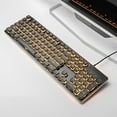 thumbnail image 1 of pitrice USB Wired Gaming Keyboard Orange Light Backlit Waterproof Silent Mechanical Keypad 104 Keys Luminous Keypads Entertainment, 1 of 7