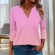 thumbnail image 1 of mfyjkho Tops Bohemios Para Mujer, Camiseta Estampada De Moda Para Mujer, Blusa De Manga 3/4 Con Cuello En V, Tops Casuales Tops Para Hacer Ejercicio Xxxl, 1 of 6