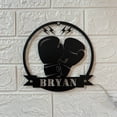 thumbnail image 2 of Handmadetneonsign Custom Boxing Gloves Metal Wall Art with LED Light - Personalized King Boxer Belt, 2 of 3