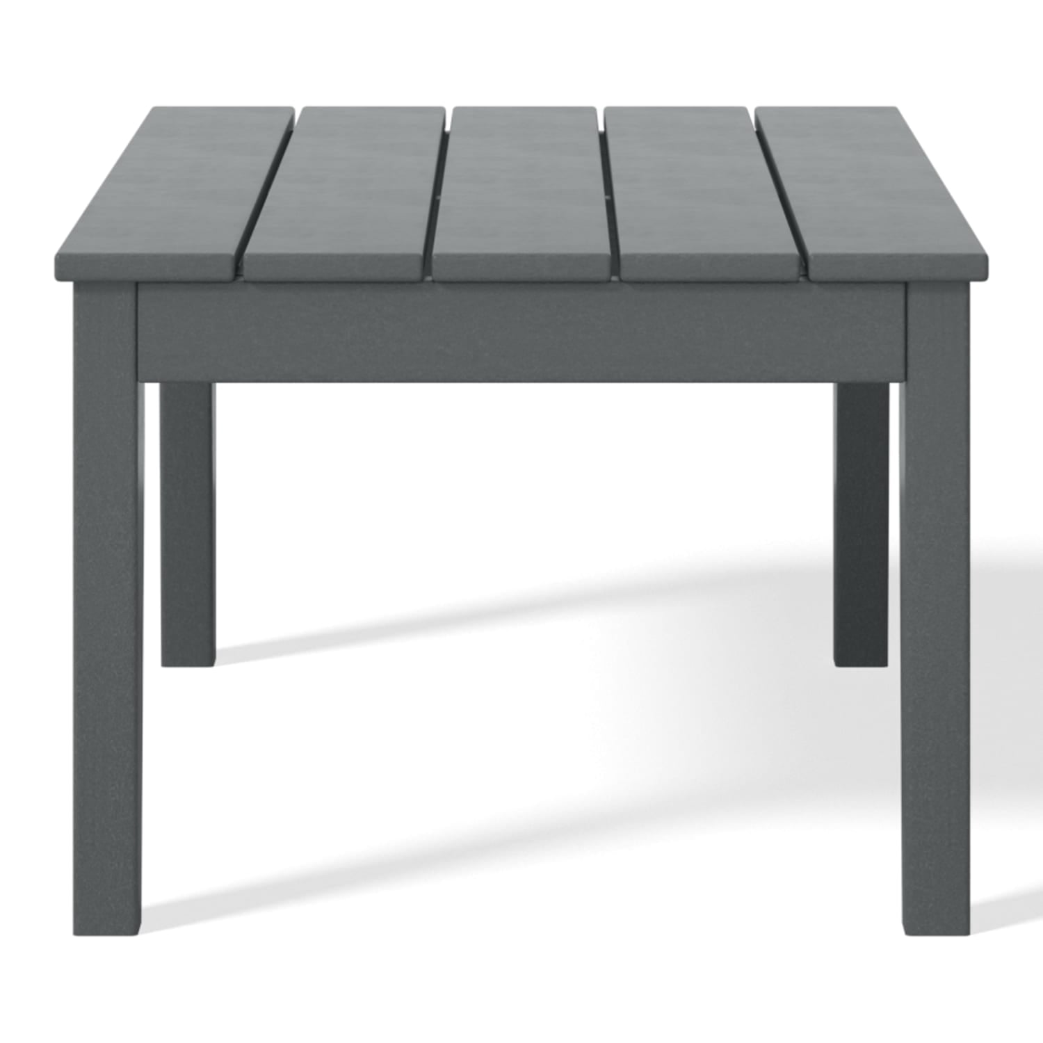 WestinTrends Malibu Low Outdoor HDPE Patio Rectangle Coffee Table, Gray