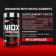 Nutrex Research NIOX Nitric Oxide Booster Pump Supplement Pre Workout with Arginine Nitrate Astragin for Blood Flow Circulation and Muscle Recovery