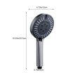 thumbnail image 3 of Hovmgk High-Pressure Handheld Showerhead, 8 Spray Modes, ABS Material, Black/Gray/Silver, High-Pressure Shower for Low Water Pressure, Perfect for Seniors, Kids & Home Use, Easy Install, 3 of 6