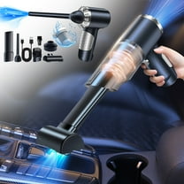 Handheld Car Vacuum Cleaner with Light, 9000Pa Suction, 50W Power, USB Charging, Multiple Nozzles, Suitable for Car & Home