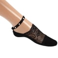 thumbnail image 6 of 6 Pair Women Lace Socks Anti-Slip Breathable Sheer Ankle Socks Nylon Cotton Black, 6 of 7