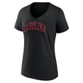 thumbnail image 2 of Women's Black South Carolina Gamecocks Basic Arch V-Neck T-Shirt, 2 of 3